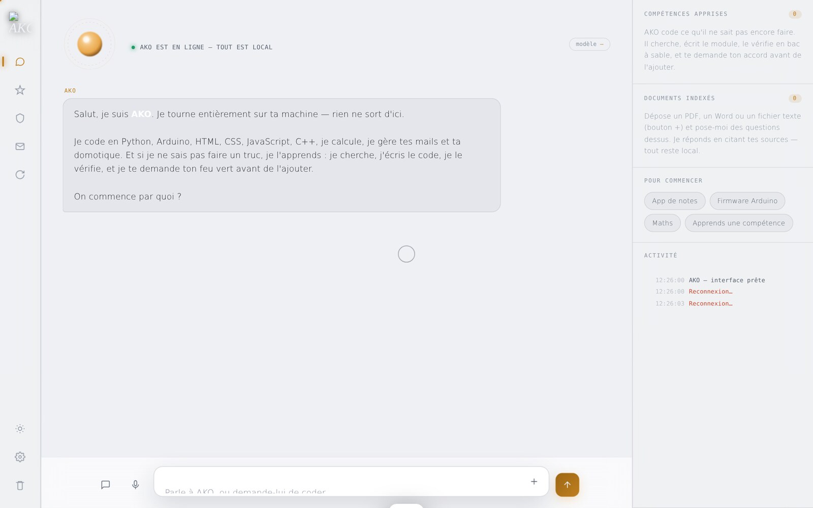 AKO IA — interface en thème clair