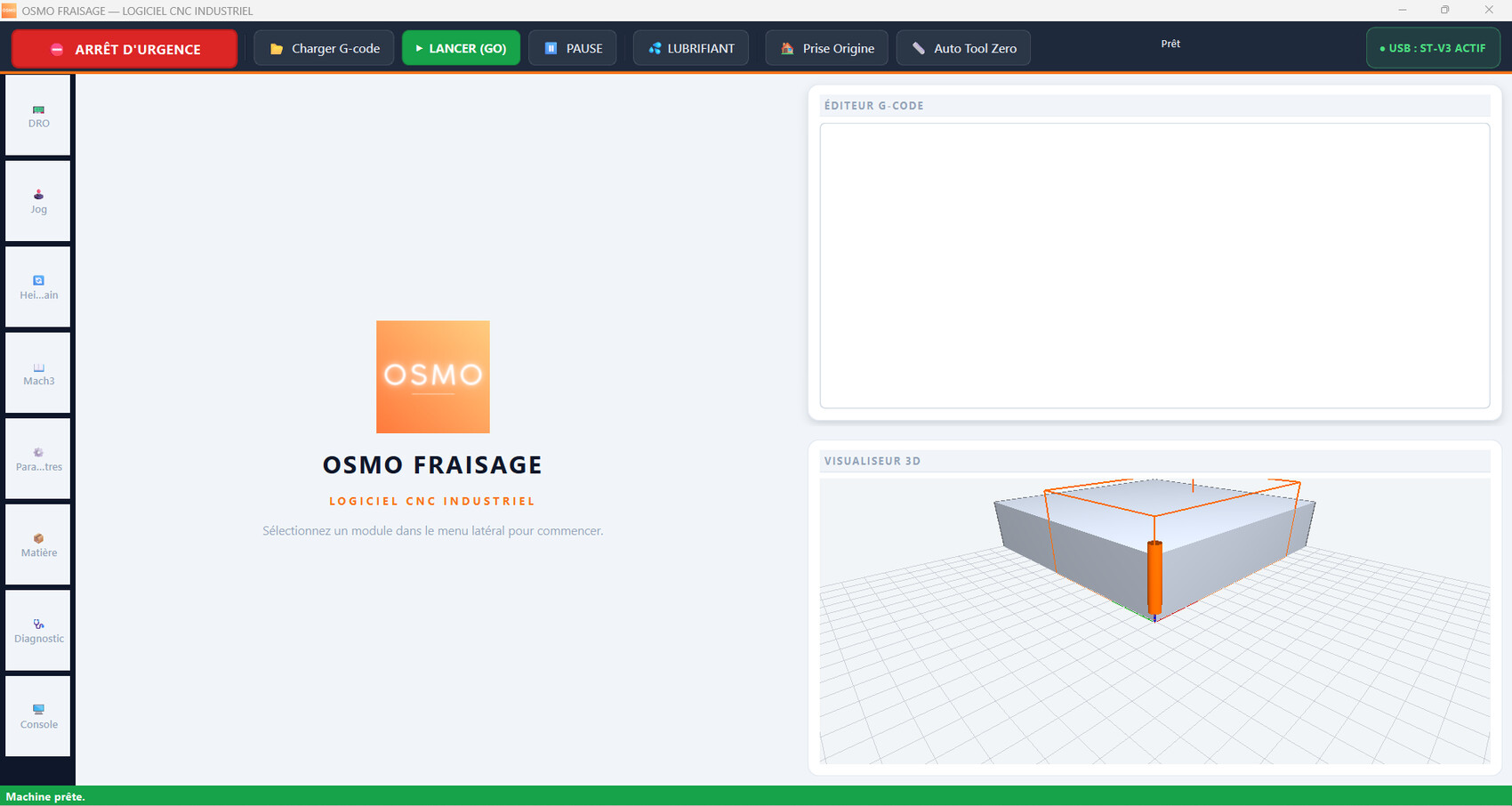 Logiciel OSMO Fraisage